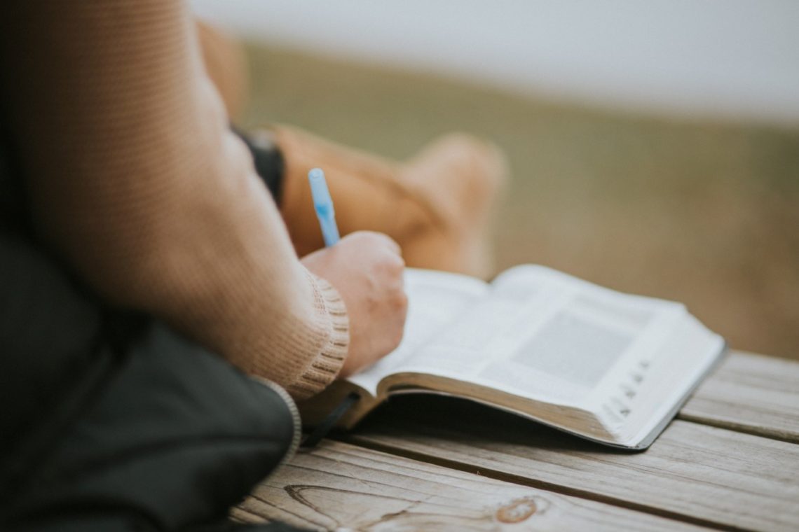 A person studying the Bible